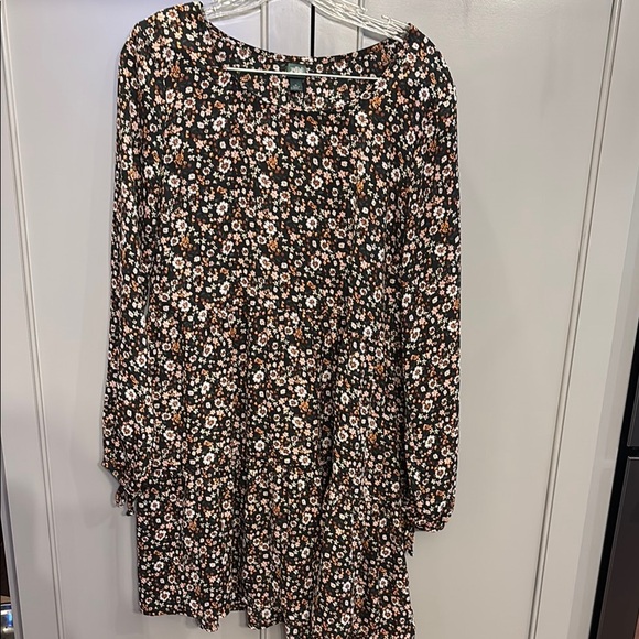 Wild Fable Dress Women's Medium Floral Multicolor Lightweight Sheer Long Sleeve - Picture 1 of 5